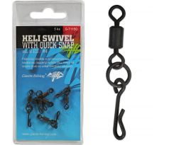 Giants Fishing Heli Swivel with Quick Snap, 5ks, velikost #4 (EU 8)