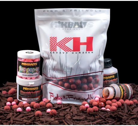 Mikbaits Boilies Krvavý Huňáček - Švestka Oliheň
