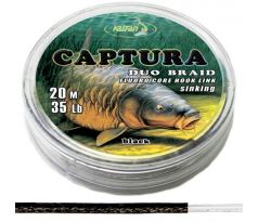 Katran Ztužená návazcová šňůrka Duo braided hook links CAPTURA 30lb 20m