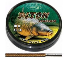 Katran Šňůra s olověným jádrem Lead core PITON 45lb 10m