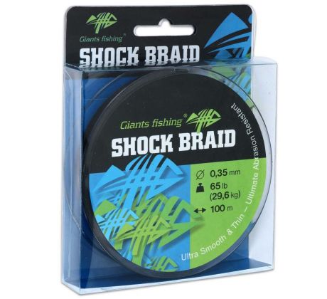 Giants fishing Splétaná šňůra Shock Braid Green 100m