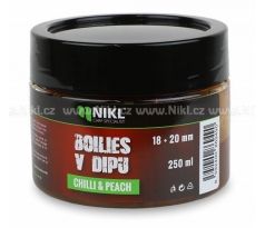 Nikl Boilies v dipu Chilli & Peach 250g
