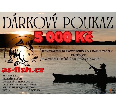 Dárkový poukaz AS-FISH.CZ - 5 000